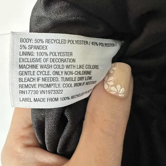 Wild Fable Women's Medium Size Dress | BLACK | STRETCHY| ANGLED| NWT - Picture 10 of 11